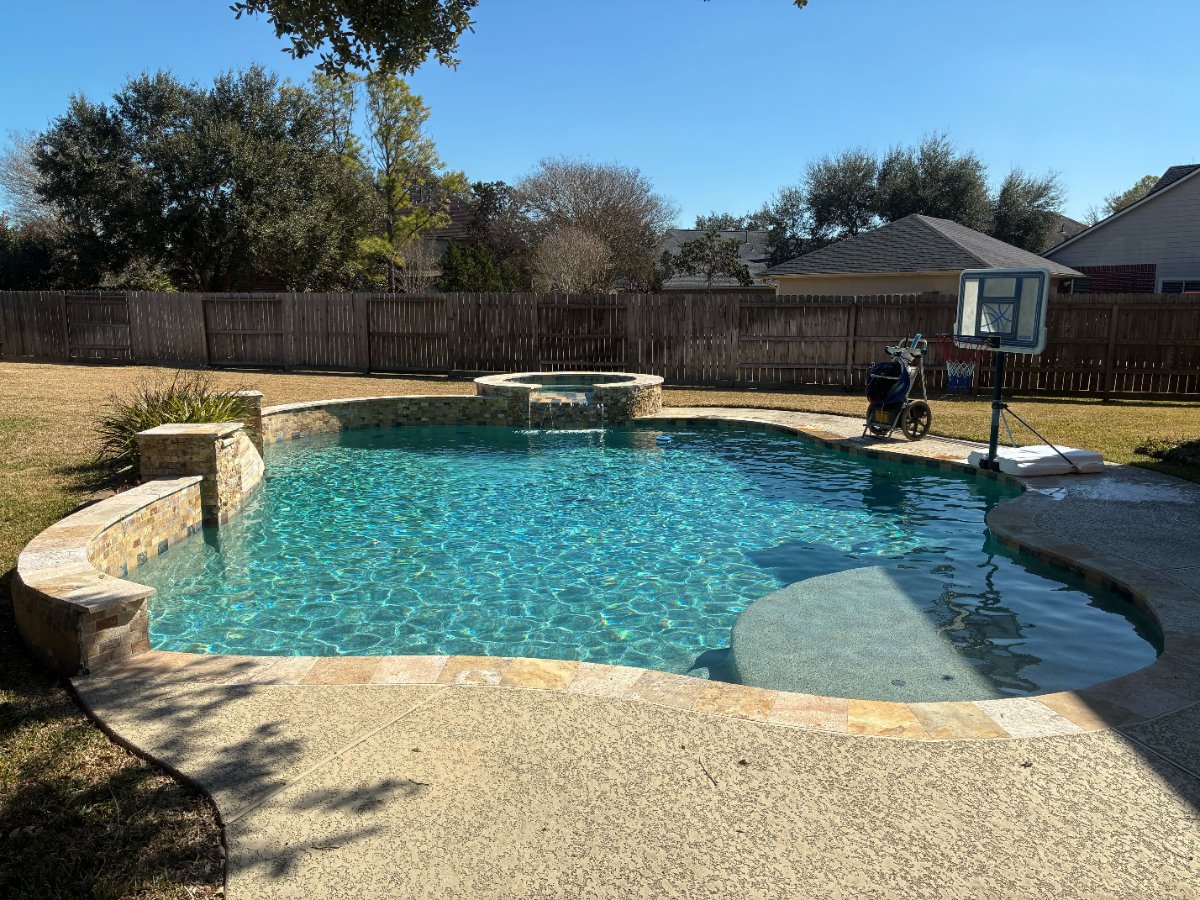 Friendswood pool after Admiral cleaning visit