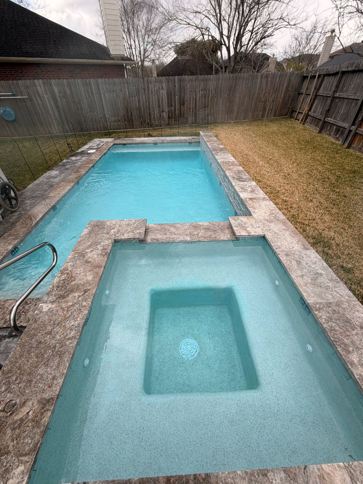 Residential pool in Friendswood with pristine water quality