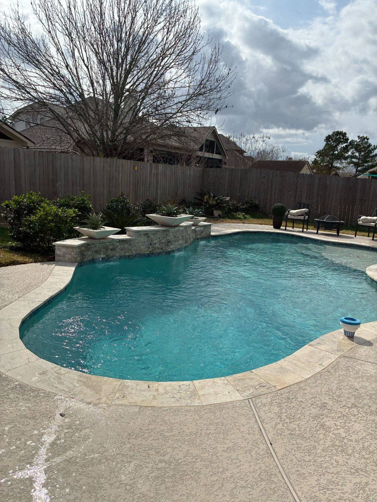 Sparkling pool in Pearland neighborhood