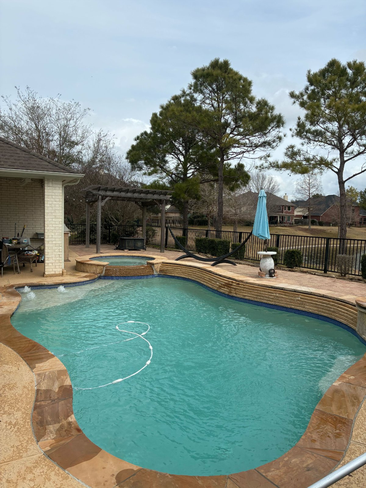 Residential pool in Pearland maintained by Admiral